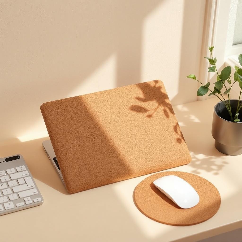 Cork tech organiser and accessories